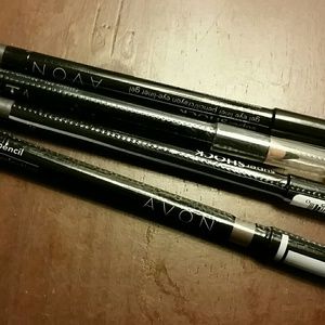 3 eyeliners and a brow pencil